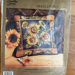 NWT Needlepoint Kit Sunflower Pillow Something Special Candamar Designs